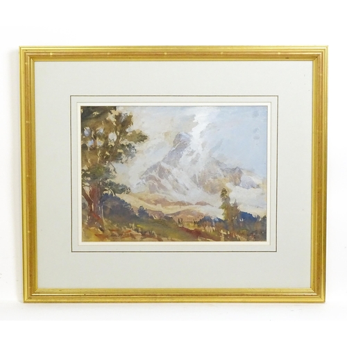 1928 - Cecil Arthur Hunt (1873-1965), Watercolour, Matterhorn from Scafell Alps. Signed lower left and ascr... 