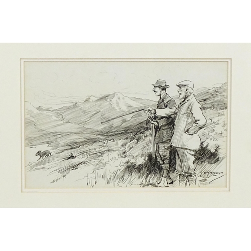 1948 - George Denholm Armour (1864-1949), Cartoonist, Pen and ink sketch, Making the Best of It. A landscap... 