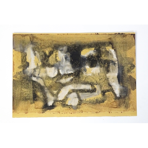 1986 - 20th century, Watercolour, An abstract composition in black and white. In the manner of Alexander Ma... 