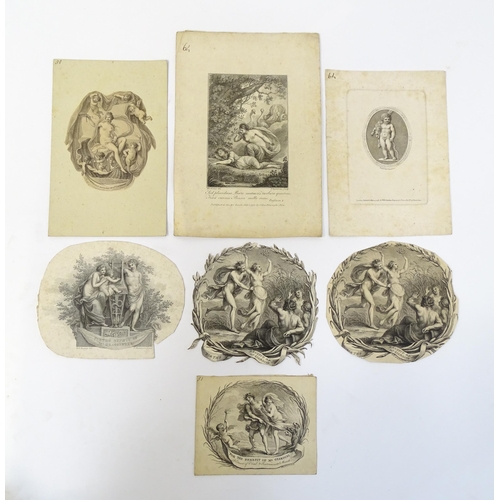 2000 - A quantity of 17th and 18thC Bartolozzi engravings to include Apollo & Daphne, Orpheus & Eurydice, V... 