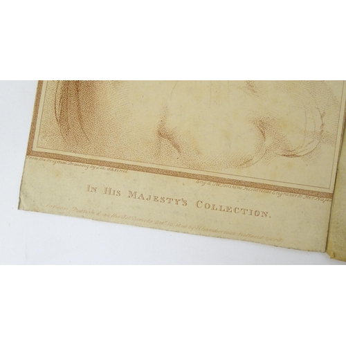 2001 - Six 18th / 19thC Bartolozzi stipple engravings after Leonardo da Vinci to include A Portrait of a Se... 