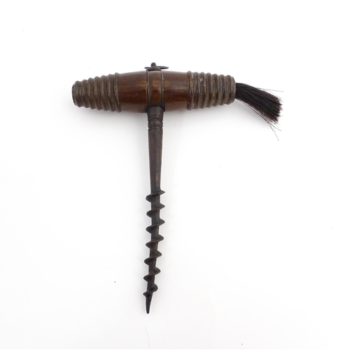 1152 - A quantity of assorted 19thC and later corkscrews to include examples with turned wooden handles and... 