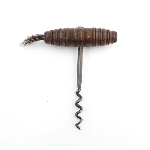 1152 - A quantity of assorted 19thC and later corkscrews to include examples with turned wooden handles and... 