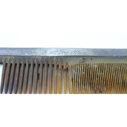 506 - A silver mounted brush with engine turned decoration hallmarked Birmingham 1986, maker Broadway & Co... 