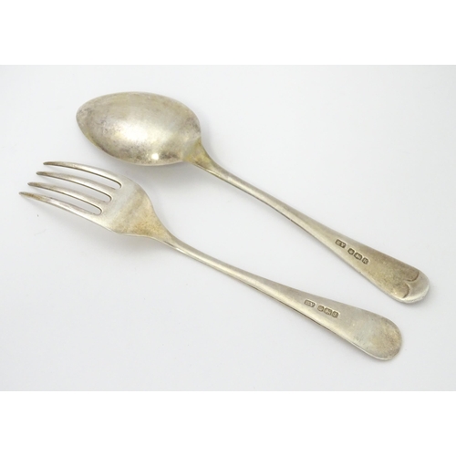 508 - A silver Christening set comprising spoon and fork hallmarked Sheffield 1951 / 52, maker Viner's Ltd... 