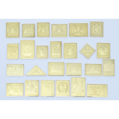 512 - The Empire Collection - A limited edition set of silver gilt replicas of British Empire postal stamp... 