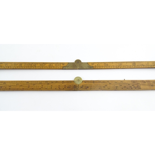 1219 - Militaria : A 20thC W. Marples & Sons spirit level with broad arrow mark. Together with another, a m... 