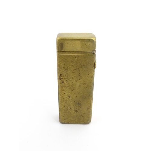 1251 - A Dunhill 'Rollagas' pocket lighter, stamped under. Approx 2 1/2