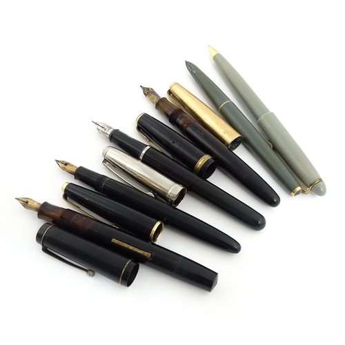 1275 - A quantity of mid 20th fountain pens, comprising two boxed Waterman's Ideal pens, a boxed Conway Ste... 