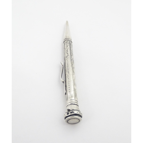 1278 - An Everpoint silver propelling pencil with engraved decoration, marked Sterling. Approx. 4