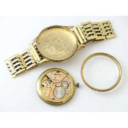 756 - Three various wristwatches comprising a 9ct gold cased Rodana watch with subsidiary seconds dial, th... 