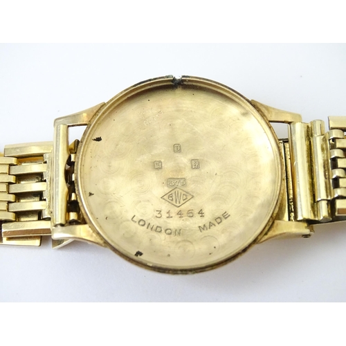 756 - Three various wristwatches comprising a 9ct gold cased Rodana watch with subsidiary seconds dial, th... 