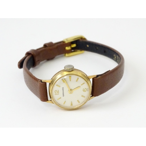 756 - Three various wristwatches comprising a 9ct gold cased Rodana watch with subsidiary seconds dial, th... 