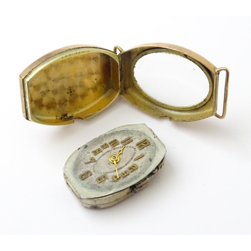 757 - A quantity of gold cased wristwatches and case. Together with 9ct gold, gilt metal and silver gilt w... 