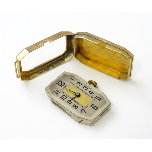 757 - A quantity of gold cased wristwatches and case. Together with 9ct gold, gilt metal and silver gilt w... 