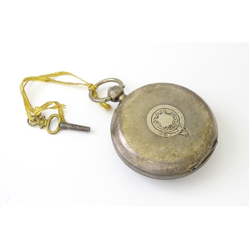 766 - Three various 19thC silver pocket watch to include a pair cased example hallmarked London 1825, make... 