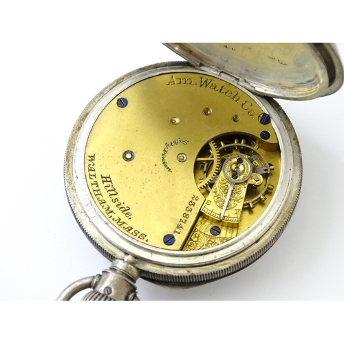 766 - Three various 19thC silver pocket watch to include a pair cased example hallmarked London 1825, make... 