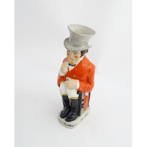 1332 - A 20thC Ashtead Potters limited edition Johnnie Walker advertising jug modelled as Percy Metcalfe. M... 