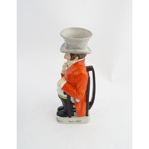 1332 - A 20thC Ashtead Potters limited edition Johnnie Walker advertising jug modelled as Percy Metcalfe. M... 