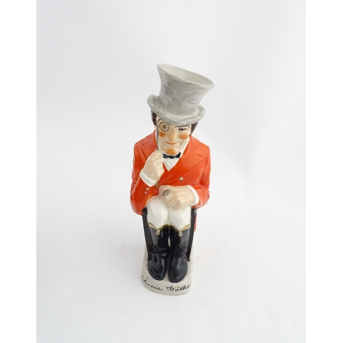 1332 - A 20thC Ashtead Potters limited edition Johnnie Walker advertising jug modelled as Percy Metcalfe. M... 