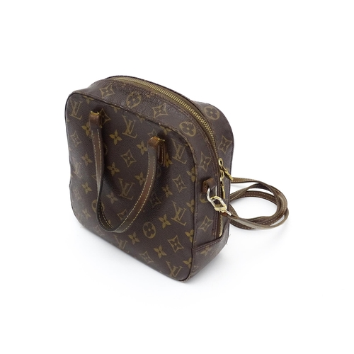 1400 - Vintage fashion / clothing: A Louis Vuitton Spontini leather handbag with classic brown monogram. Da... 