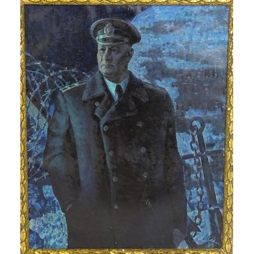 1776 - Joseph Ilyin, 20th century, Russian School, Oil on canvas, A portrait of Naval Colonel I. Guzankov. ... 