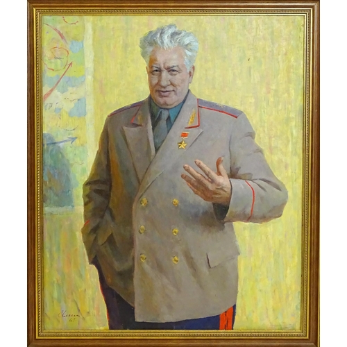 1777 - Joseph Ilyin, 20th century, Russian School, Oil on canvas, A portrait of Major General Aleksandr Nik... 