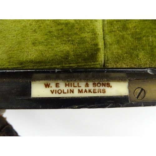 1372 - Musical Instrument: A late 19thC violin bearing label for W. E. Hill & Sons, Wardour Street London, ... 