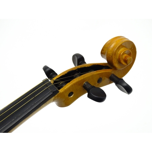 1378 - Musical Instrument: a late 20thC student 3/4 scale violin, bearing interior label 'The Buckingham Vi... 