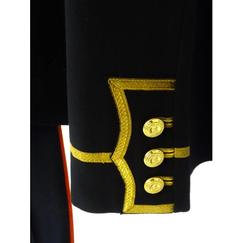 799 - Militaria : a mid 20thC British Army Royal Marines Band Musician Sergeant's No-1A dress blues tunic,... 