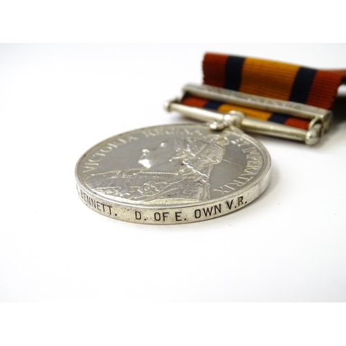 811 - Militaria , Boer War : a campaign medal group awarded to 1843 Private A. Bennett , Duke of Edinburgh... 