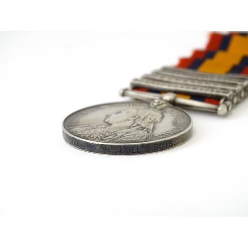 812 - Militaria , Boer War : a Queen's South Africa medal awarded to 1014 Trooper F. J. Jooste , Driscoll'... 