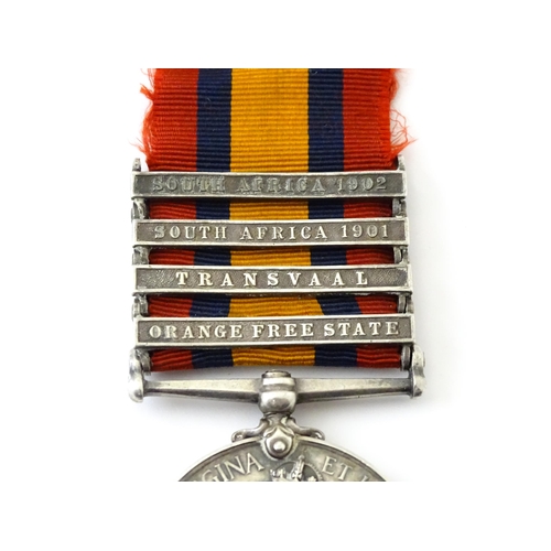 812 - Militaria , Boer War : a Queen's South Africa medal awarded to 1014 Trooper F. J. Jooste , Driscoll'... 