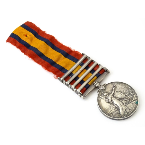 812 - Militaria , Boer War : a Queen's South Africa medal awarded to 1014 Trooper F. J. Jooste , Driscoll'... 