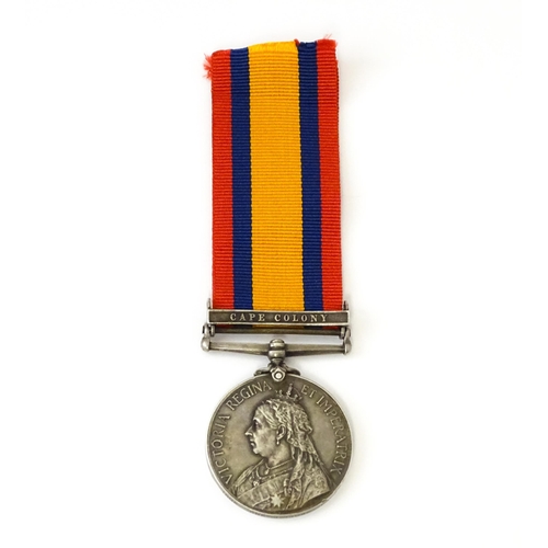 813 - Militaria , Boer War : a Queen's South Africa medal , awarded to 1005 Gunner J. Fick , Cape Garrison... 