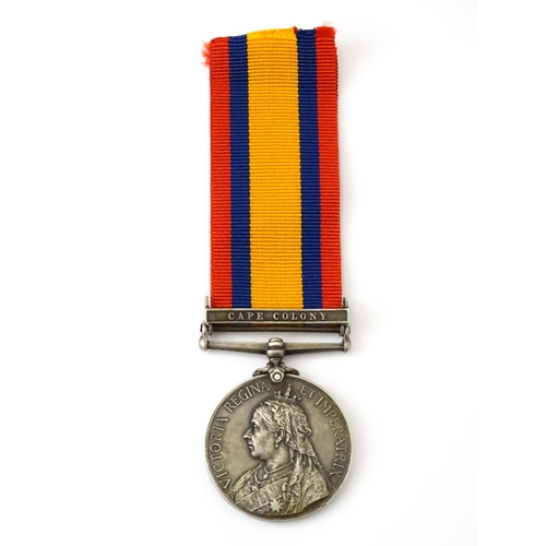 813 - Militaria , Boer War : a Queen's South Africa medal , awarded to 1005 Gunner J. Fick , Cape Garrison... 