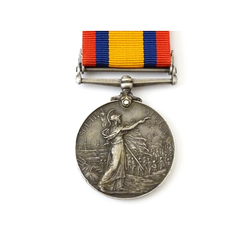 813 - Militaria , Boer War : a Queen's South Africa medal , awarded to 1005 Gunner J. Fick , Cape Garrison... 