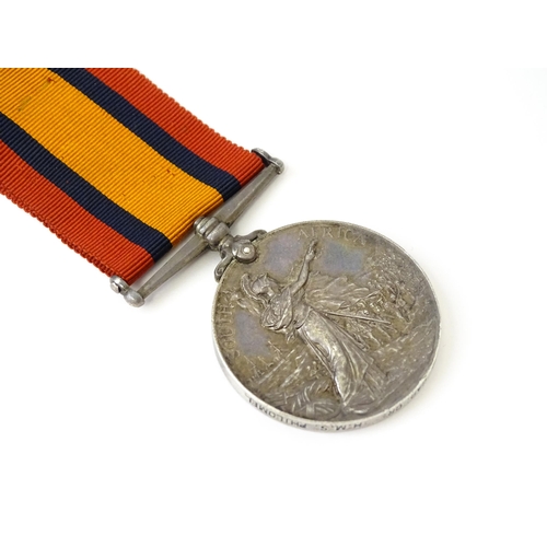 815 - Militaria , Boer War : a Queen's South Africa medal  , awarded to J. E. Pulleyblank , Carpenters Cre... 