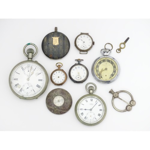 765 - Assorted items to include a Goliath pocket watch, a 'Kay's Standard Lever' pocketwatch, a Continenta... 