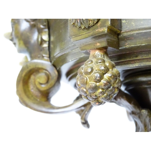 1528 - An eight branch chandelier / electrolier having caryatid and acanthus decoration in the Mazarin styl... 