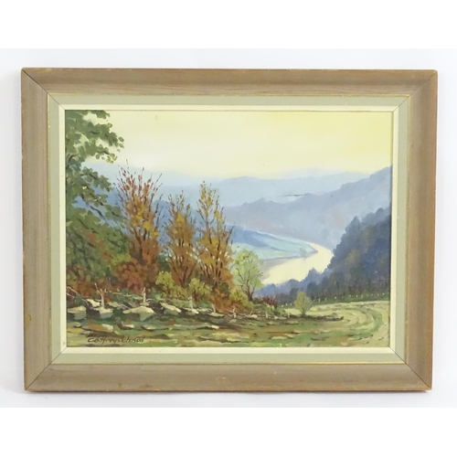 1804 - Godfrey Johnson, 20th century, Oil on canvas, Morning Valley. Signed lower left and ascribed verso. ... 