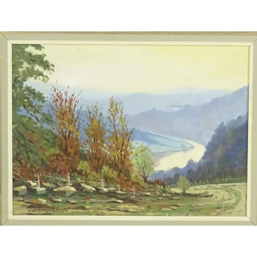 1804 - Godfrey Johnson, 20th century, Oil on canvas, Morning Valley. Signed lower left and ascribed verso. ... 