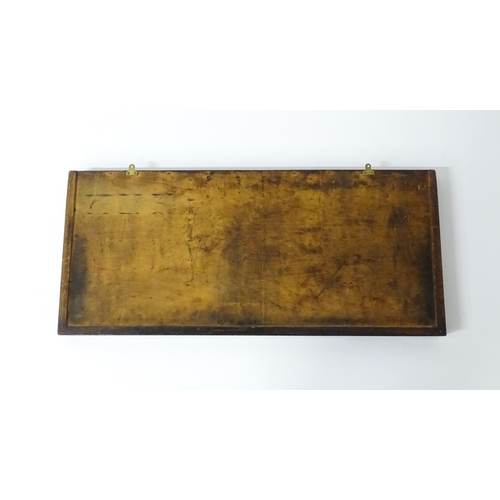 1326 - A vintage printers letterpress tray / drawer with three sliding glazed covers. Approx. 32 1/2