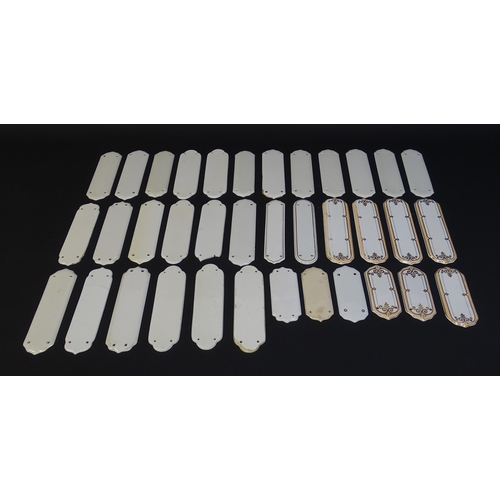 1357 - A quantity of 19thC Chatsworth House ceramic finger plates. Various patterns and sizes. Majority wit... 