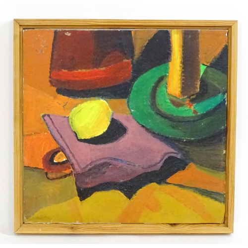 1813 - 20th century, Oil on paper laid on polystyrene, An abstract still life study. In the manner of Picas... 