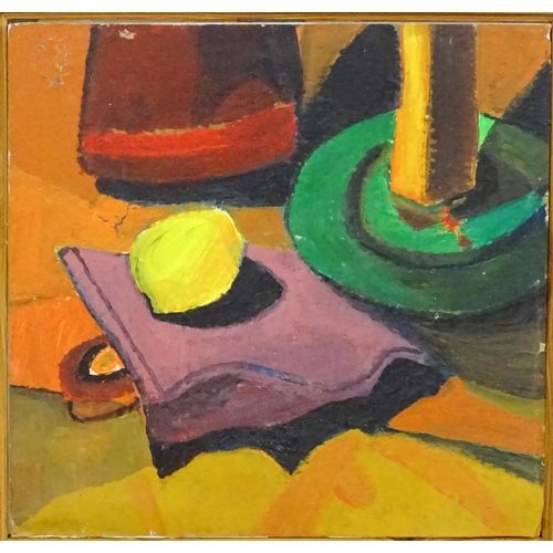 1813 - 20th century, Oil on paper laid on polystyrene, An abstract still life study. In the manner of Picas... 