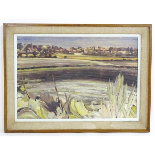 1823 - Anthony Day (1922-2023), Mixed media, A fenland landscape. Signed and dated 1958 lower left. Approx.... 