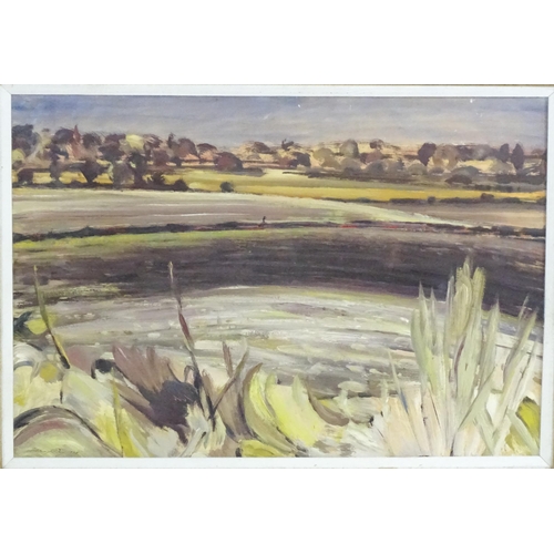 1823 - Anthony Day (1922-2023), Mixed media, A fenland landscape. Signed and dated 1958 lower left. Approx.... 