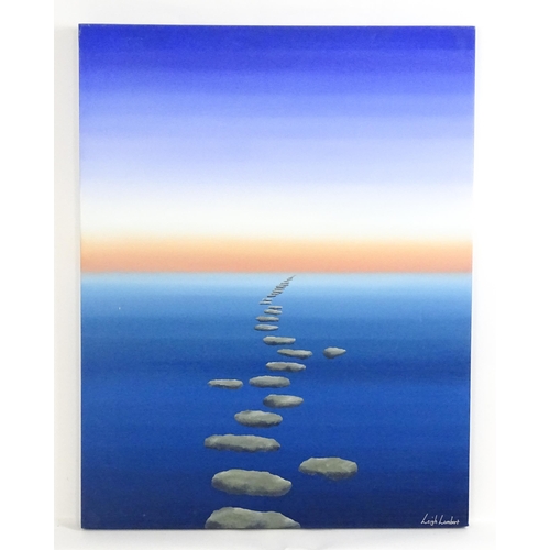 1841 - Leigh Lambert (b. 1979), Acrylic on canvas, The Pathway to Happiness. Signed lower right. Approx. 36... 