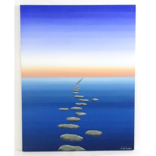 1841 - Leigh Lambert (b. 1979), Acrylic on canvas, The Pathway to Happiness. Signed lower right. Approx. 36... 